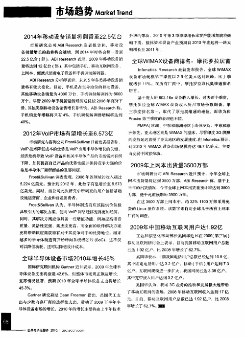 全球半导体设备市场2010年增长45%