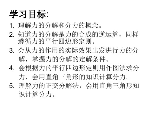 高一物理力的分解2(PPT)3-2