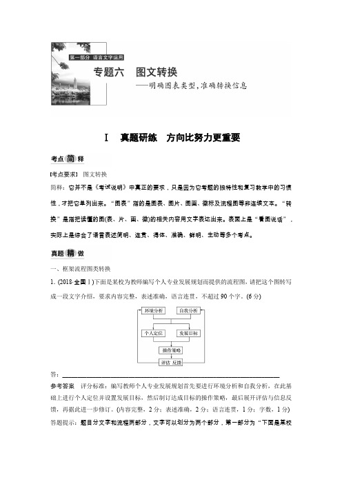 高考语文大一轮人教通用版讲义：专题六 图文转换 Word版含解析