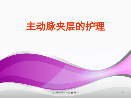 主动脉夹层的护理 ppt课件