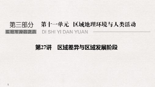 2020高考总复习课件_地理(鲁教版)_区域地理环境与人类活动_区域差异与区域发展阶段