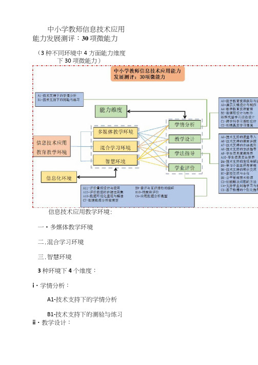 中小学教师信息技术应用能力发展测评：30项微能力