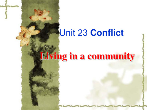 北师大版高中英语选修八Unit23 conflict