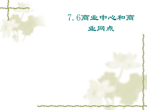 商业中心和商业网点ppt