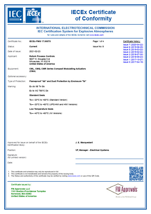 Rotork Process Controls CML, CMQ, CMR Series Compa