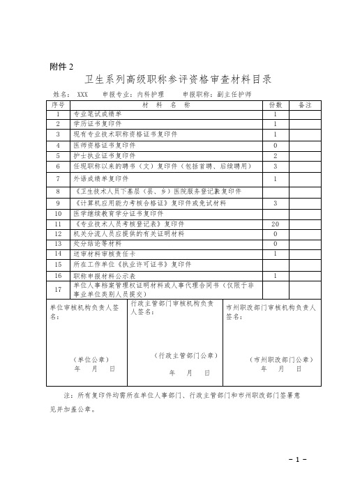 2014高级职称评审材料-推荐下载