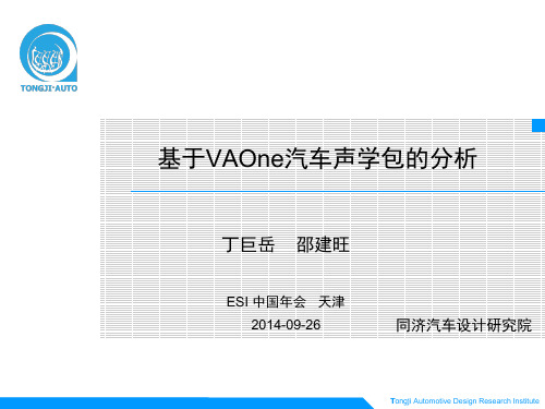 基于VAOne汽车声学包的分析