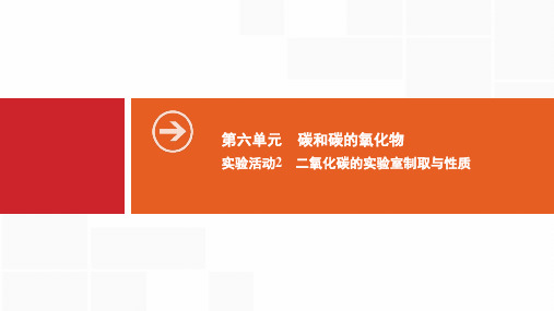 九年级化学上册人教版课件：第六单元 碳和碳的氧化物 实验活动2 二氧化碳的实验室制取与性质