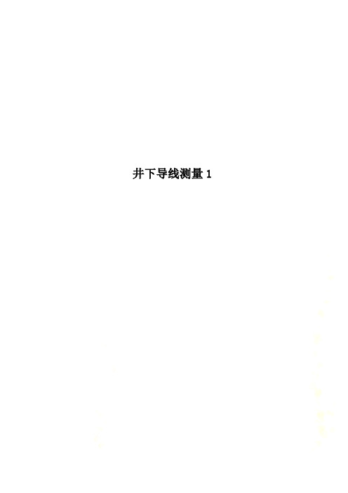 井下导线测量1