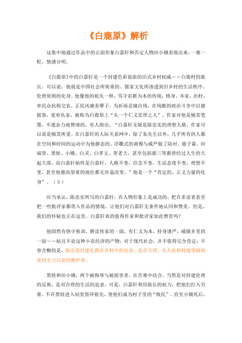 白鹿原解析