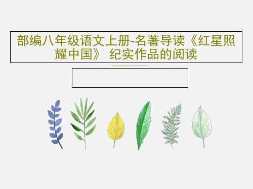 部编八年级语文上册-名著导读《红星照耀中国》 纪实作品的阅读75页文档