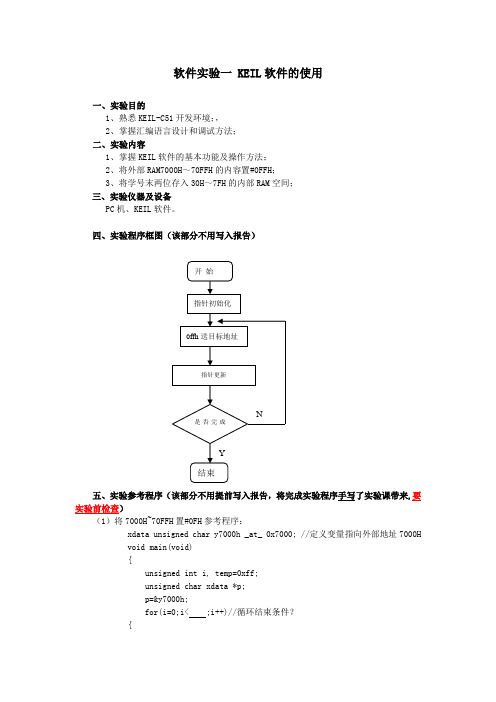 单片机实验一KEIL软件的使用C语言版