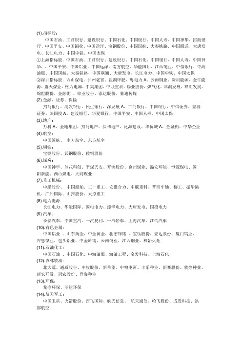 股票分类.docx