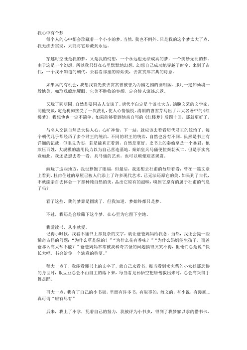 我心中有个梦