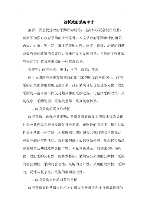 政府采购审计