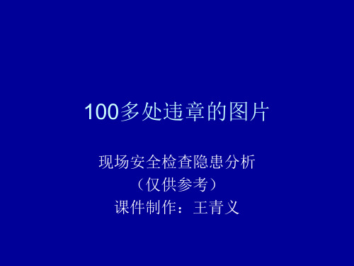 100多处违章的图片解析