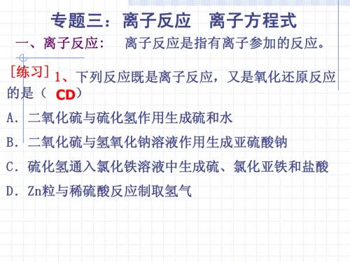 离子反应方程式