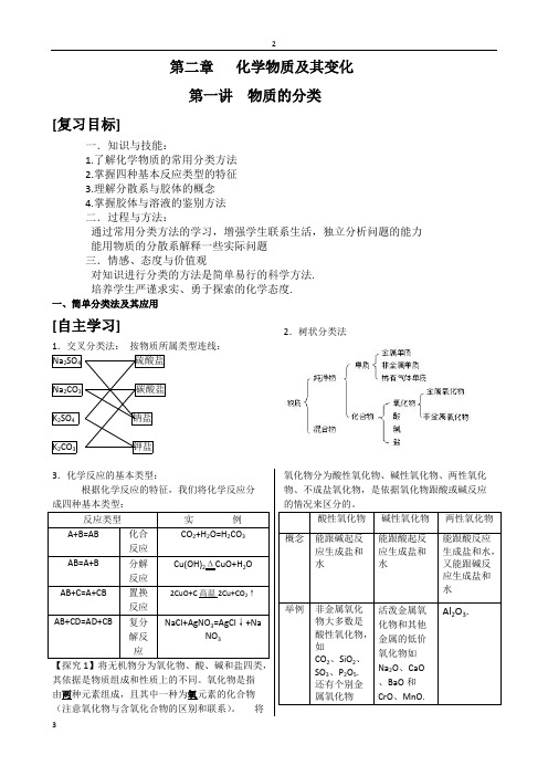 2019-2020学年高一化学人教版必修1同步教案：《物质的分类》教案3 Word版
