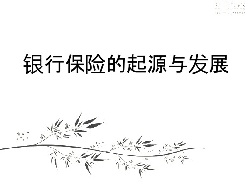 银行保险的起源与发展