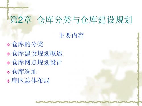 第2章  仓库分类与仓库建设规划