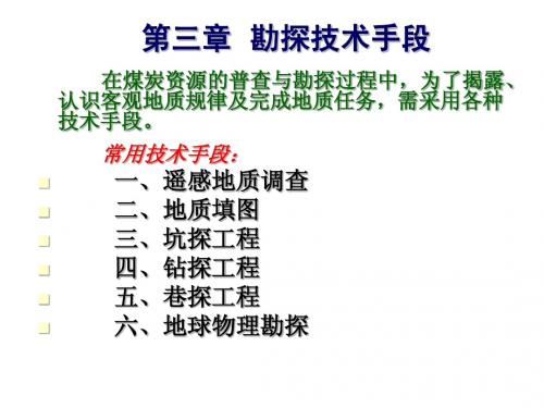 第三章  勘探技术手段