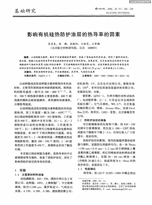 影响有机硅热防护涂层的热导率的因素