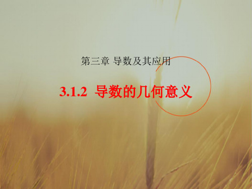 最新-人教A版高中数学选修11 312 导数的几何意义 课件 共24张 精品