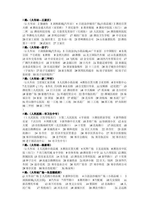潍坊公交路线