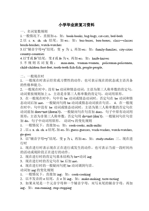 苏教科小升初英语复习资料