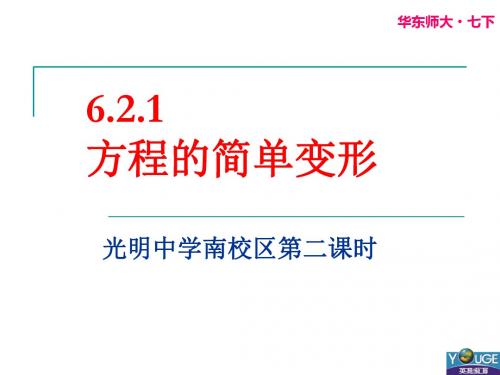 6.2.1.1方程的简单变形(1)
