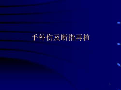 手外伤及断指再植参考PPT