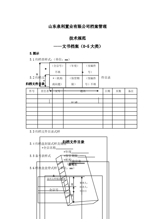 文书档案管理技术规范《档案盒图样》