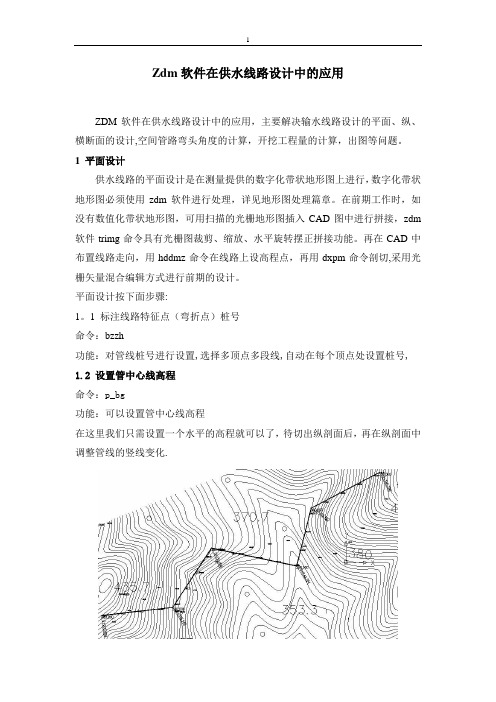 Zdm软件在供水线路设计中的应用