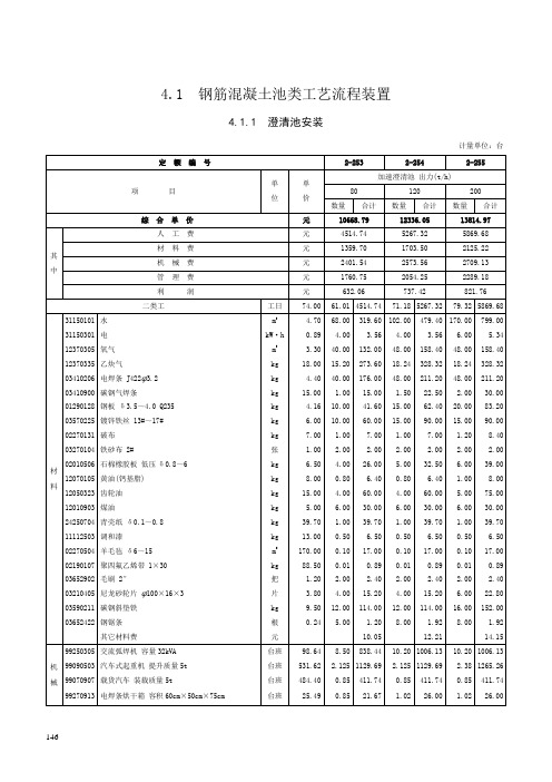 第四章 水处理专用设备安装-定额