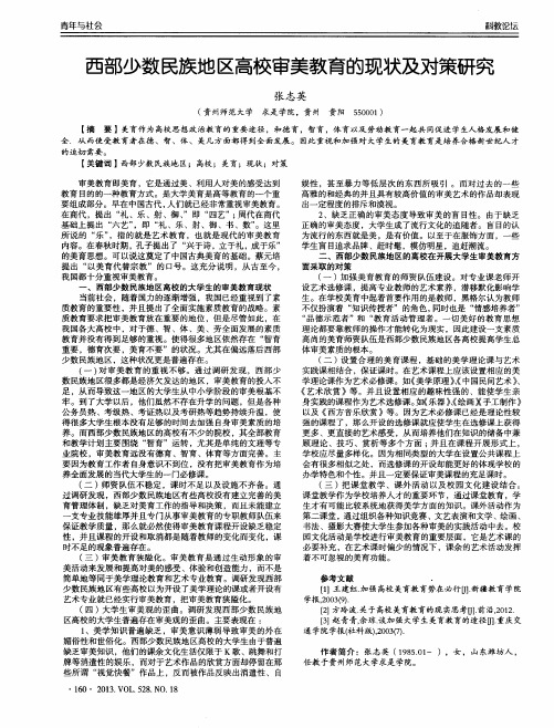 西部少数民族地区高校审美教育的现状及对策研究