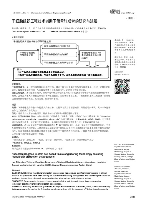 干细胞组织工程技术辅助下颌牵张成骨的研究与进展