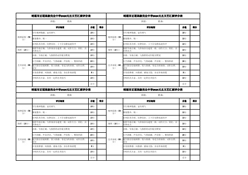 元旦大合唱评分细则表
