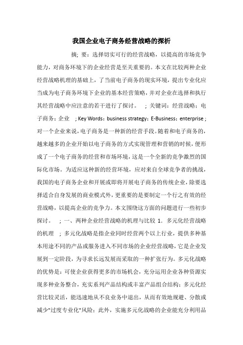 我国企业电子商务经营战略的探析_1