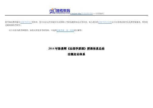 政法学霸《法理学原理》授课体系总结