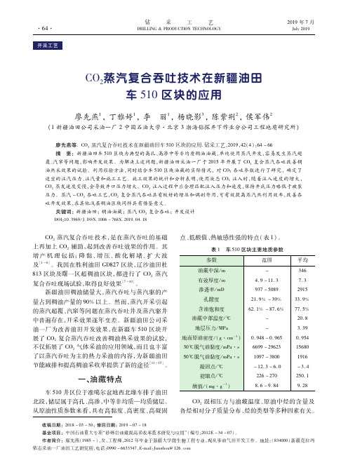 CO2蒸汽复合吞吐技术在新疆油田车510区块的应用