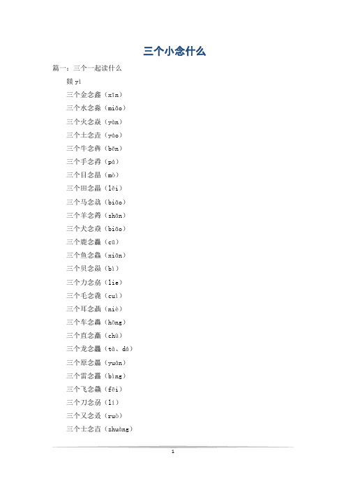 三个小念什么