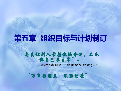 第四章  组织目标与计划职能.