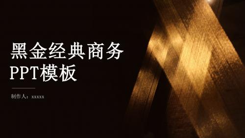 黑金经典商务通用团队建设汇报PPT模板