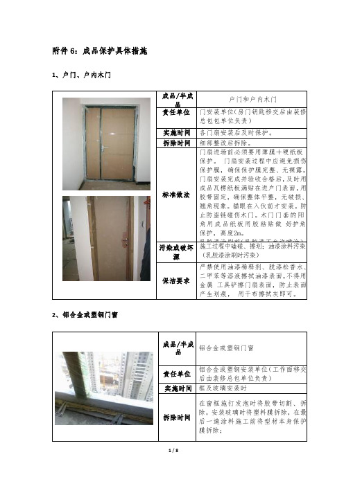工程施工成品保护具体措施(附图)
