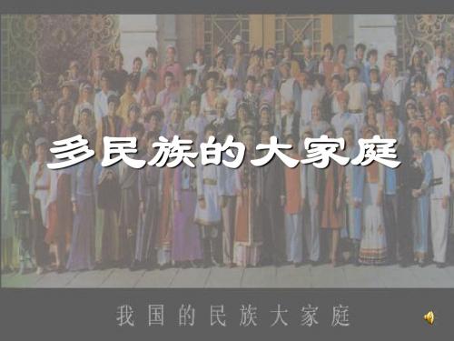 第一节《多名族的大家庭》课件