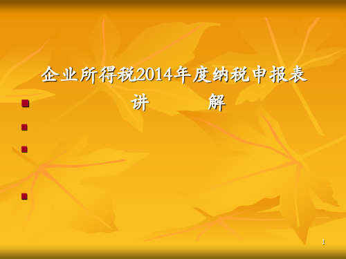 企业所得税纳税申报讲解ppt课件