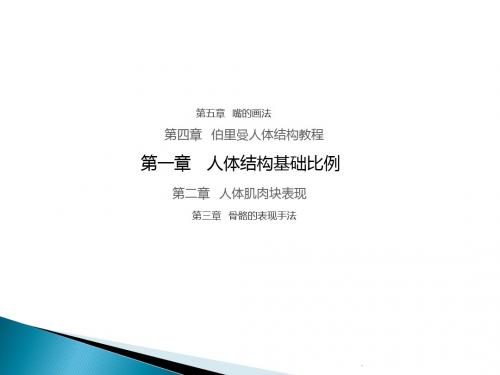 第一章 人体基础结构比例PPT优质课件