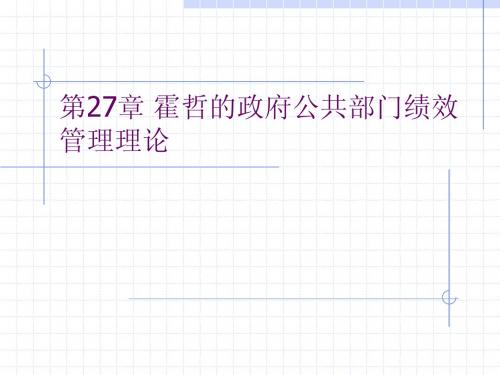 第27章 霍哲的政府