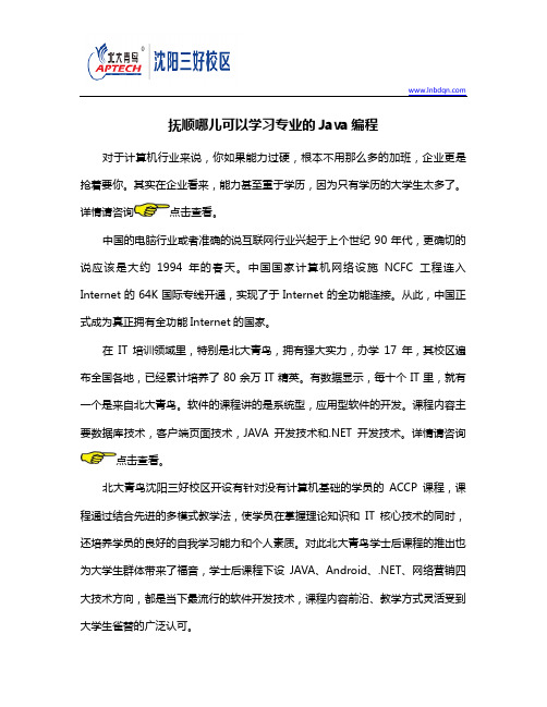 哪儿可以学习专业的Java编程