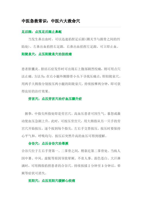中医穴位妙用1